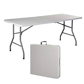 Rent and buy 6 foot white folding table
